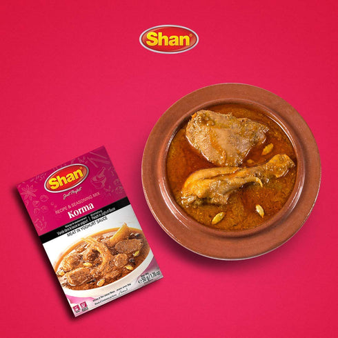 Shan - Korma Masala Seasoning Mix (50g) - Spice Packets for Meat in Yogurt Sauce...