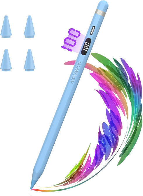 Stylus Pen for Apple iPad,X-fast 10 mins Charging,Battery Display for iPad Stylus Pencil compatible with iPad 6/7/8/9/10th,iPad Pro 11/12.9",iPad ...