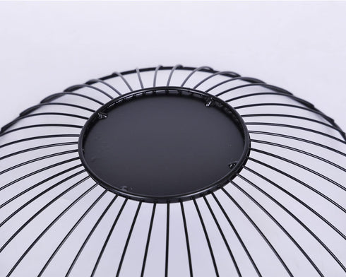 Short Curved-Edge Modern Creative Stylish Single Tier Dish,Metal Iron Wire Fruit Vegetables Bread Decorative Stand Serving Bowls Basket Holder (Bl...