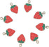 DanLingJewelry 100 pcs Gold Plated Strawberry Charms Enamel Charms Pendants for Jewelry Making or DIY Crafts...