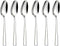 6-Pieces Teaspoons Set Stainless Steel 18/0 Tea Spoons, 6.29 Inches For Home, Kitchen Restaurant, square handle...