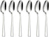 6-Pieces Teaspoons Set Stainless Steel 18/0 Tea Spoons, 6.29 Inches For Home, Kitchen Restaurant, square handle...