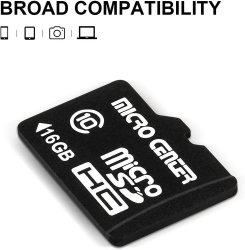 INLAND Micro Center 16GB Class 10 Micro SDHC Flash Memory Card with Adapter for Mobile Device Storage Phone, Tablet, Drone & Full HD Video Recordi...