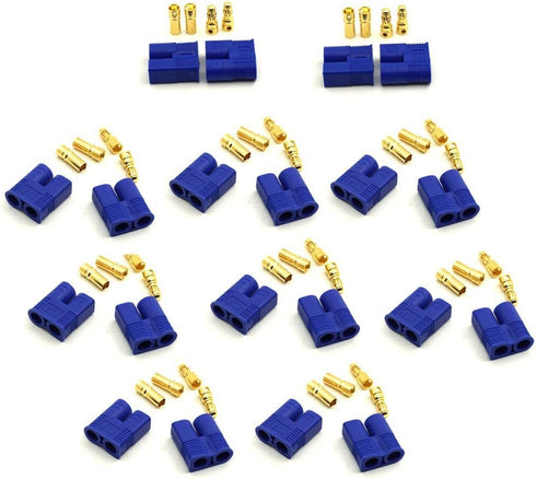 10 Pairs EC3 Battery Connector Plugs,3.5mm Banana Plug Female Male Bullet Connector RC ESC LIPO Battery Electric Motor Airplane Quadcopter Parts D...