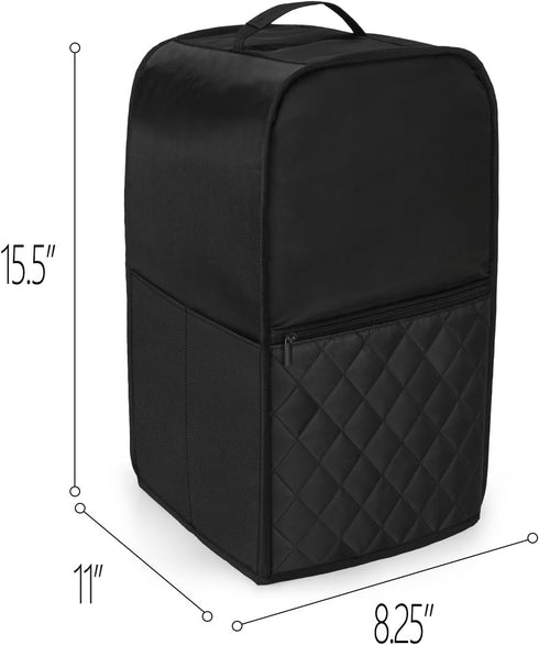 Luxja Food Processor Cover Compatible with Cuisinart and Hamilton Beach 11-14 Cup Processor, Food Processor Dust Cover with Accessories Pockets, B...