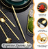 Gold Espresso Spoons, 4PCS 7.9 Inch Long Handle Spoons with 8PCS 5.3 Inch Mini Coffee Spoons, Stainless Steel Teaspoons Stirring Spoons for Coffee...