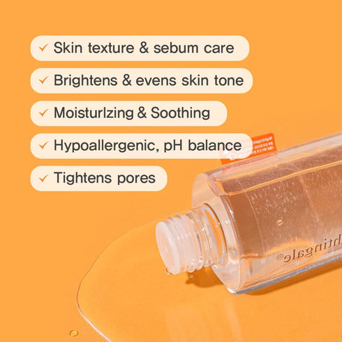 Nightingale C-toning Clear Toner Hyaluronic Acid&Vitamin Complex + AHA?BHA?PHA+Niacinamide, Moisturizing&Brightening Toner for Dull Skin, Hypoalle...