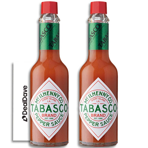 Tabasco Original Red Pepper Sauce, 2 oz (2 Pack) With Deal Dave Card...