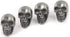 Bezelry 12 Pieces Small Skull Gray Silver Buttons. 16mmX10mm. (Gray Silver)...
