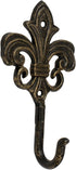 Wall Mounted Cast Iron Home Decor Single Hook with Unique Design (Spire)...