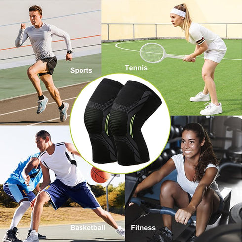 2 Pack Compression Knee Brace for Women & Men, Knee Support Brace for Running, Knee Pain Relief, Workout, Walking, Hiking, Sports, Arthritis, ACL,...