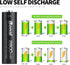 BONAI 4 Packs 2800mAh AA Rechargeable Batteries 1.2V Ni-MH Low Self Discharge High Capacity...