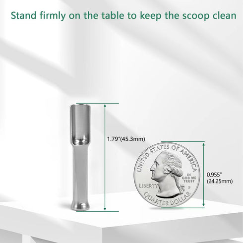 Mini SS304 stainless steel scoop with tamp tool,0.1 gram capacity spoon for multi-purpose use sugar salt powder spices dishwashers safe for kitche...