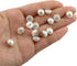 Tegg Half Domed Button 50PCS 10mm Cream-Coloured Half Ball Pearl Buttons with Metal Shank for Clothes, Craft, Sewing...