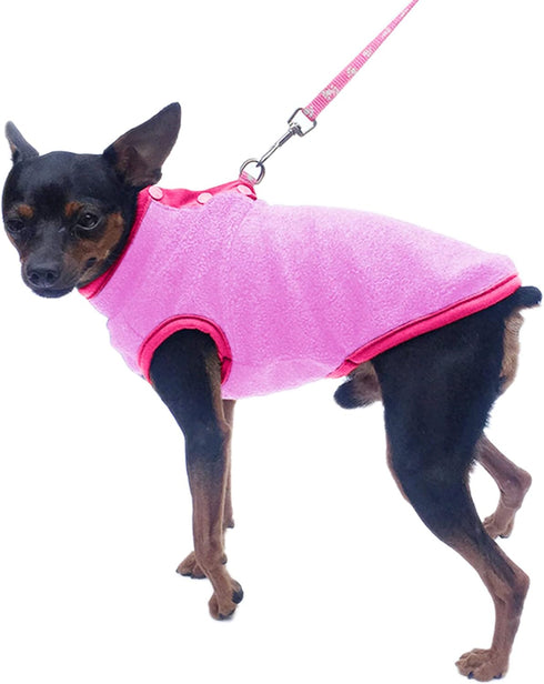 Jecikelon Fleece Dog Jacket Warm Pet Winter Coat Puppy Clothes Vest Soft Doggie Clothing for Small Dogs (Pink1, X-Small)...