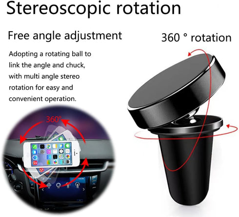 2 Pack Phone Holders for Your Car Mount 360°Rotation Cell Phone Mount for Car Dashboard Car Mount Phone Holder for Car Compatible with All Smartph...