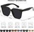 Large Square Sunglasses Trendy Polarized Sunglasses for Women Men Classic Retro Style UV400 Protection...