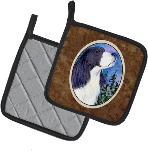 Caroline's Treasures SS8985PTHD English Springer Spaniel Pair of Pot Holders Kitchen Heat Resistant Pot Holders Sets Oven Hot Pads for Cooking Bak...