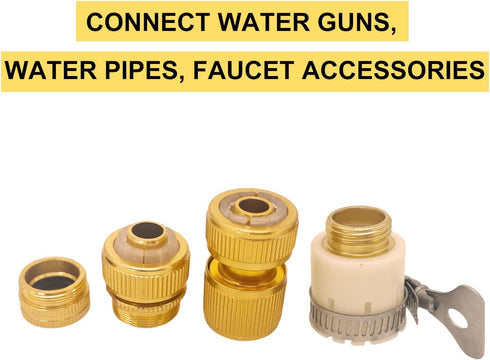 2024 NEW Upgrade Car Washing Water Gun Garden Hose Nozzle Sprayer, Metal High Pressure Leak-proof Water Hose Nozzle with 3 Adjustable Spray Patter...