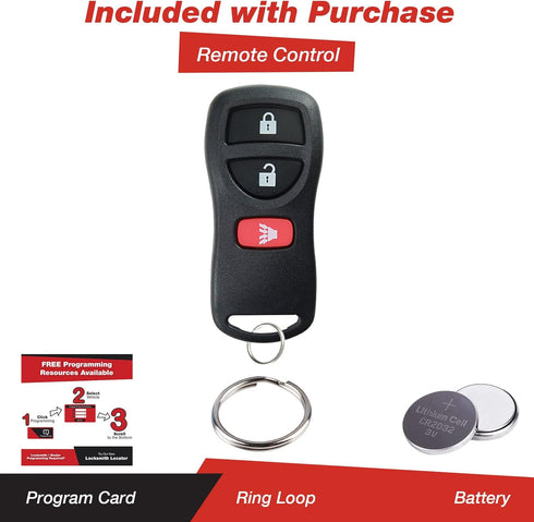 KeylessOption 2 Item Bundle 1 Key Fob Keyless Entry Remote 1 Uncut for 46 Chip Ignition Key...