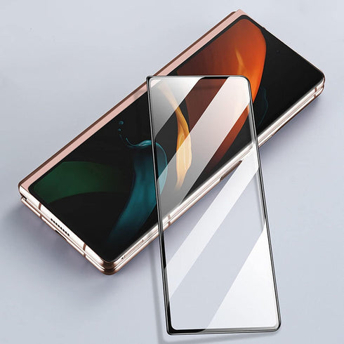 (2+2) Tempered Glass Designed for Samsung Galaxy Z Fold 2 5G,2 Pack Front Full Covered Tempered Glass +2 Pack Camera Lens Protector, Screen Protec...