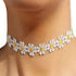Art Attack Driving Miss Daisy Choker Necklace For Women Festival Party Favors Boho Flower Daises Floral Bohemian Fashion Hair White & Yellow...