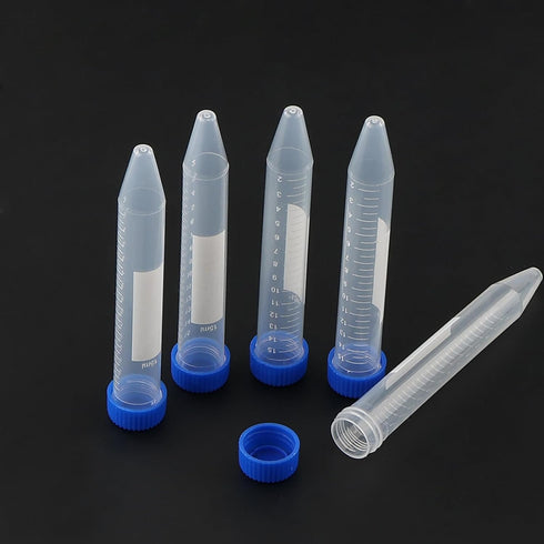 50 Pack 15ml Centrifuge Tubes with Scale -Containers with Lids, Plastic Test Tubes with Graduation and Writing Area...