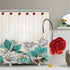 12 PCS Home Fashion Decorative Anti Rust Shower Curtain Hooks Rose Design Shower Curtain Rings Hooks (RED)...