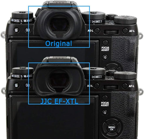 JJC EF-XTL Soft Silicone Eye cup Eyepiece for Fuji XT1 XT2 XT3 XT4 GFX-50S GFX100 X-H1, XT4 Eyecup, XT3 Eyecup, GFX 100, EC-XT L, Compatible with ...