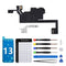 for iPhone 13 OEM Ear Speaker Flex Cable Replacement Earpiece Connector Fix Proximity Sensor Part with Assemble Mic Repair Tools Kit with Screwdri...