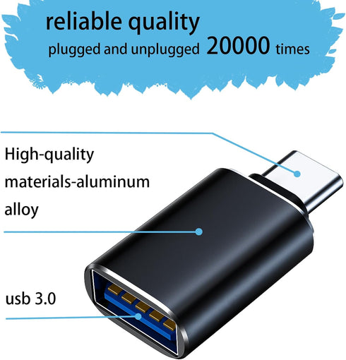 SheraF 4 Pack USB to USB C OTG Adapter, 2Pack Type C Female to A Male Charger Converter 2Pack USB C Male to USB 3.0 Female Adapter Thunderbolt 4 C...