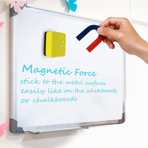 Mini Dry Erase Erasers, 48 Pack Magnetic Whiteboard Eraser for kids, Chalkboard Cleansers for Classroom, Home and Office (4 Colors)...