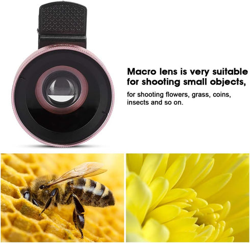2 in 1 Phone Lens Professional, 0.45X Super Wide Angle and Macro Lens Clip On Cell Phone Lenses Compatible with Android Mobile Phones/Tablets/Came...