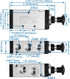 Baomain Hand Pull Valve 2 Position 5 Way G3/8 Air Hand Lever Operated Valve Pneumatic Solenoid Valve Manual Control Push-Pull 4R310-10...