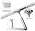 Shower Squeegees Stainless Steel with Self Adhesive Hook Window Squeegees for Shower Doors Bathroom Mirror Wiper, Window Glass Cleaning...