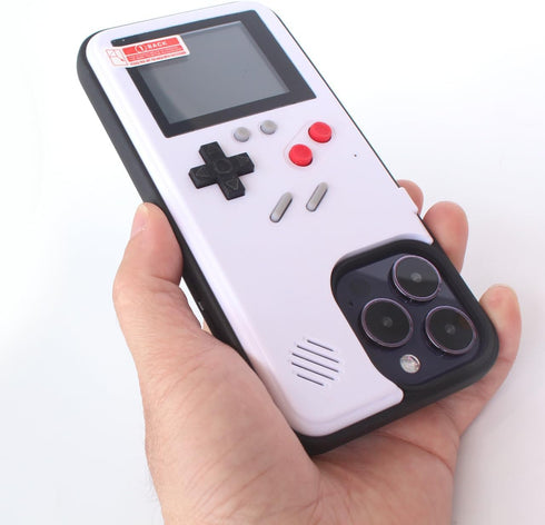 Gameboy Phone Case for iphone 11 with Tempered Glass Phone Screen Protector,Full Color Display 36 Retro Classic Games, Protective Cover Self-Power...
