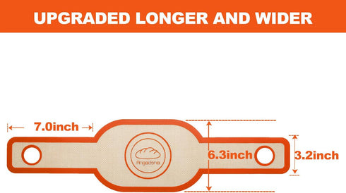 Angadona Silicone Bread Sling Oval. Non-Stick & Easy Clean Reusable Oval Silicone Baking Mat for dutch oven. With Long Handles Sourdough Bread Bak...