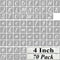 4 Inch Alphabet Letter Stencils for Painting - 70 Pack Letter and Number Stencil Templates with Signs for Painting on Wood, Reusable Numbers and L...