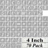 4 Inch Alphabet Letter Stencils for Painting - 70 Pack Letter and Number Stencil Templates with Signs for Painting on Wood, Reusable Numbers and L...