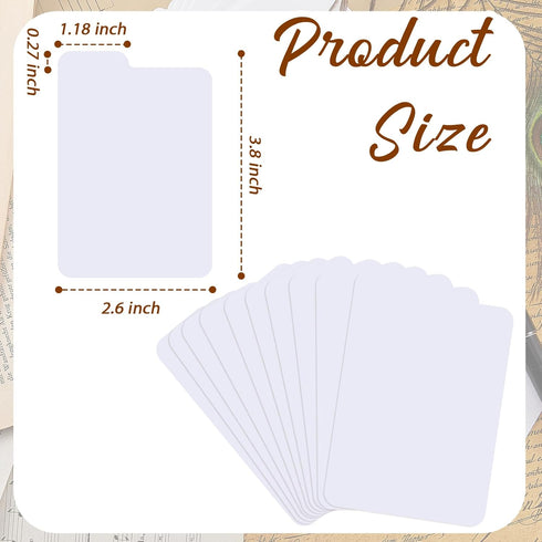Lewtemi White Trading Card Dividers Plastic Cards Separators Card Organizer for Sport Game Business Playing Card Storage, 2.6 x 3.8 Inch/ 66 x 97 ...