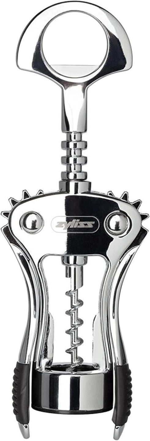 Zyliss Stainless Corkscrew & Bottle Opener - Wine Corkscrew & Beer Bottle Opener with Rubber Handles - Dishwasher-Safe Kitchen Tool & Gadget...