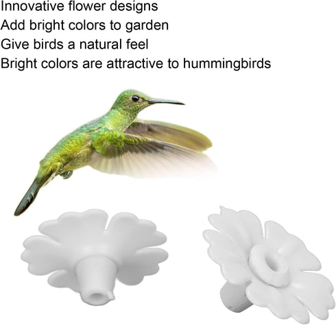 30 Set Hummingbird Feeders Replacement Flowers, Greener Hummingbird Feeder Replacement Parts with Stable Structure Durable Materia for Outdoors (2...