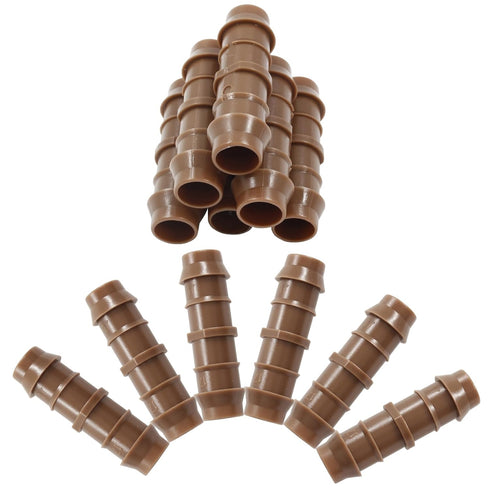 17mm/1/2 Inch Barbed Coupling, 12 Packs Drip Line Connectors Fittings for 1/2 Inch Drip Tubing, Drip Irrigation Coupler for Patio, Lawn, Garden...