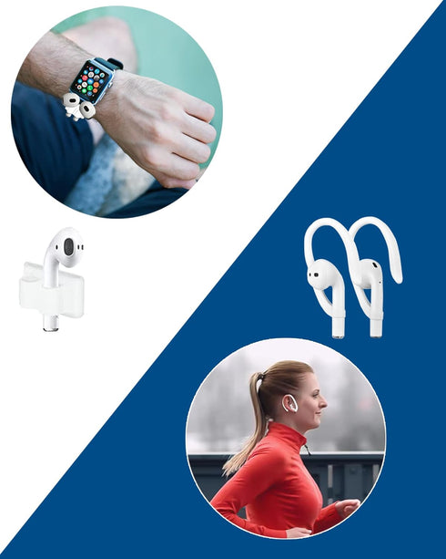 9 in 1 for AirPods Case Accessories with Cleaner Pen - Soft Silicone for AirPods 2nd Generation Case Cover Set Kit, Protective 1st Generation Airp...