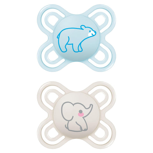 MAM Perfect Baby Pacifier, Patented Nipple, Developed with Pediatric Dentists & Orthodontists, 2 Pack, 0-3 Months, Boy...