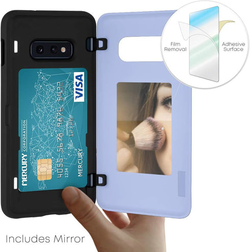 GOOSPERY Galaxy S10e Wallet Case with Card Holder, Protective Dual Layer Bumper Phone Case (Lilac Purple)...