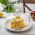HEMOTON Glass Cake Dome Clear Cloche Dome Cake Display Cover with Knob Handle Size XL...