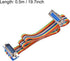 uxcell IDC Rainbow Wire Flat Ribbon Cable DB15 Male to DB15 Female Connector 2.54mm Pitch 19.7inch Length...