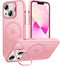 Magnetic for iPhone 13 Case & iPhone 14 case, Compatible with Magsafe, Built-in Stash Stand, Matte Scratch-Resistant Back Cover Shockproof Phone C...