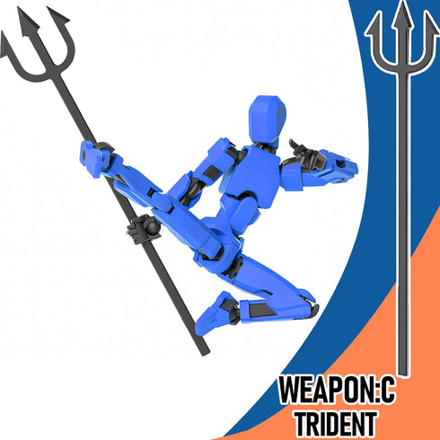 T13 Action Figure Set 3D Printed Multi-Jointed Movable T13 Lucky 13 Dummy 13 Nova 13 Robot 13 Action Figure (Blue)...